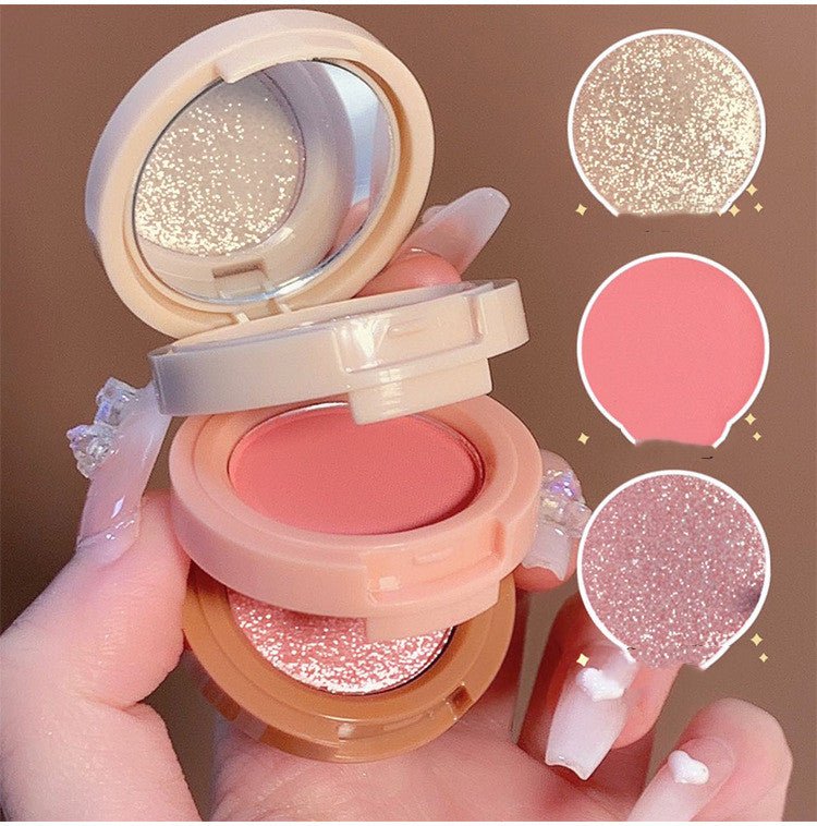 Blush Poudre Haute Brillance - Disque Effet Liftant - Saunders Cosmétiques