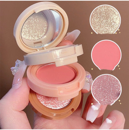 Blush Poudre Haute Brillance - Disque Effet Liftant - Saunders Cosmétiques