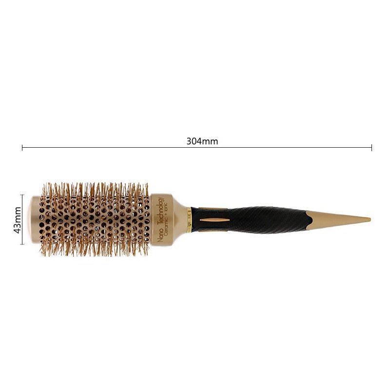Brosse Ronde Thermique | Poils Naturels Volume Professionnel- Saunders Cosmétiques