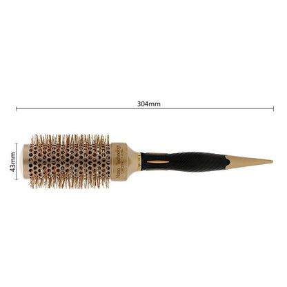 Brosse Ronde Thermique | Poils Naturels Volume Professionnel- Saunders Cosmétiques