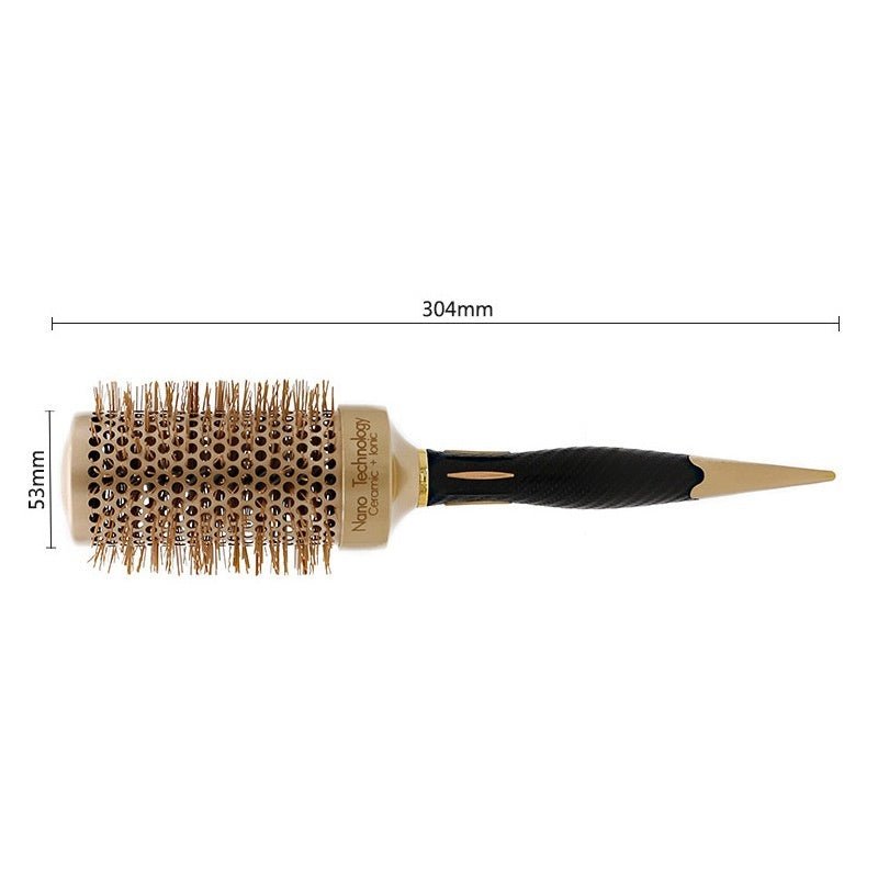 Brosse Ronde Thermique | Poils Naturels Volume Professionnel- Saunders Cosmétiques