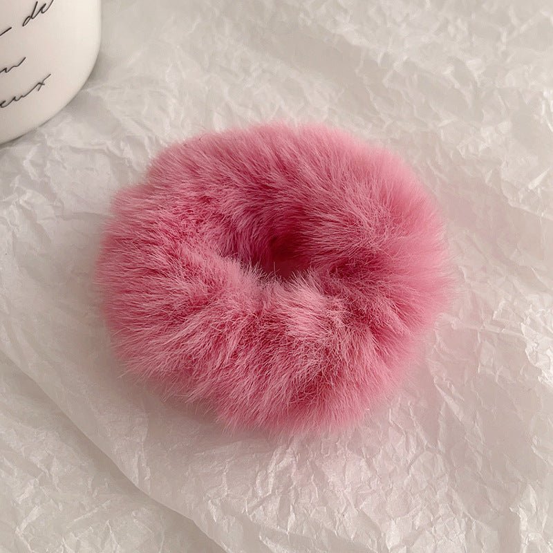 Chouchou Peluche Doux - Élastique Cheveux Confortable et Mignon - Saunders Cosmétiques