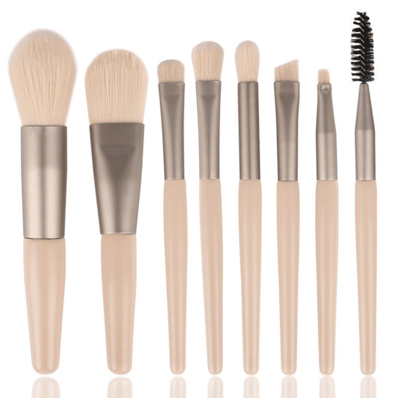 Ensemble de Pinceaux de Maquillage Mini - Kit Professionnel Portable 8 Pièces - Saunders Cosmétiques
