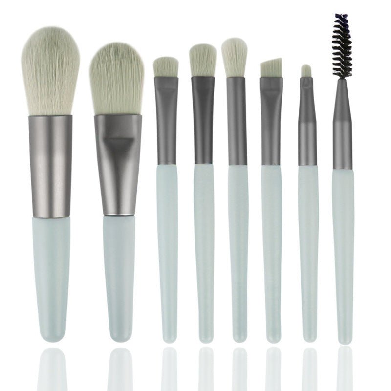 Ensemble de Pinceaux de Maquillage Mini - Kit Professionnel Portable 8 Pièces - Saunders Cosmétiques