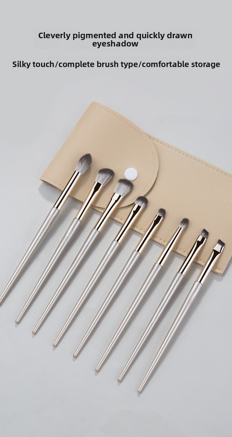 Ensemble de Pinceaux de Maquillage Mini - Kit Professionnel Portable 8 Pièces - Saunders Cosmétiques