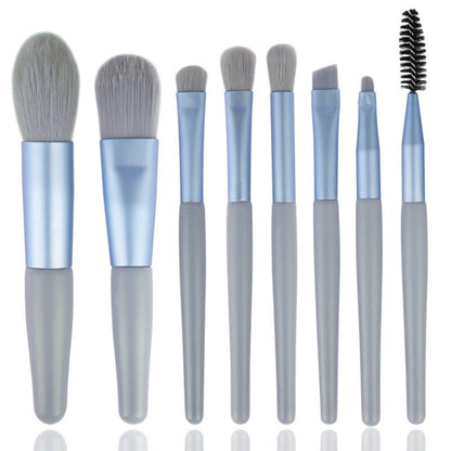 Ensemble de Pinceaux de Maquillage Mini - Kit Professionnel Portable 8 Pièces - Saunders Cosmétiques