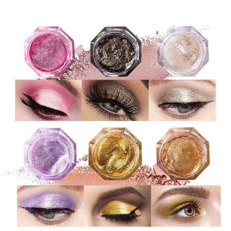 Fard à Paupières Liquide Diamant - 6 Couleurs Scintillantes - Saunders Cosmétiques