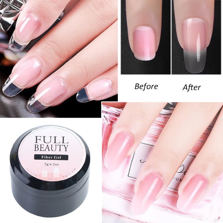 Gel Réparation Fibre de Verre UV Renforcement Ongle Fissuré - Saunders Cosmétiques
