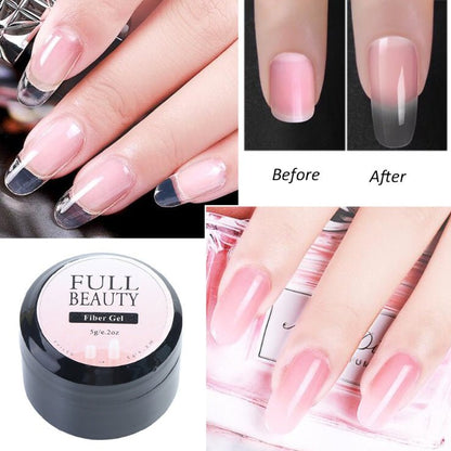 Gel Réparation Fibre de Verre UV Renforcement Ongle Fissuré - Saunders Cosmétiques