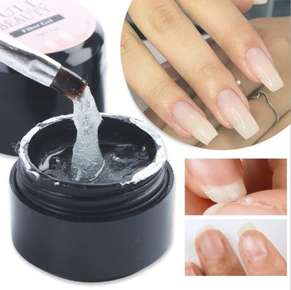 Gel Réparation Fibre de Verre UV Renforcement Ongle Fissuré - Saunders Cosmétiques