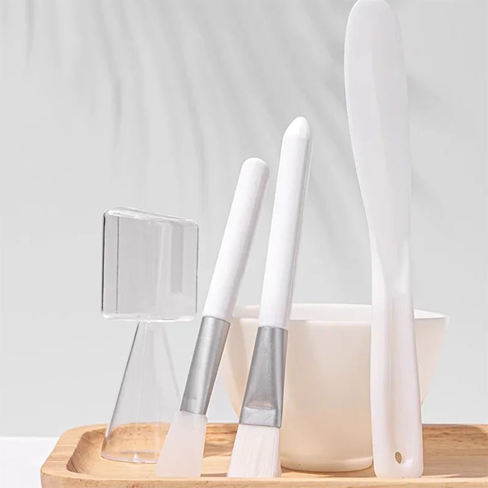 Kit de Soin Visage 5 Pièces - Bol à Masque et Accessoires Professionnels - Saunders Cosmétiques