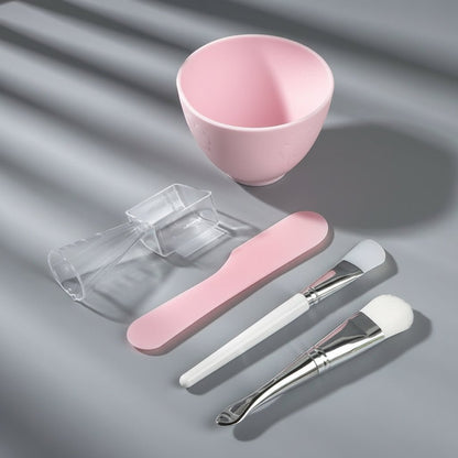 Kit de Soin Visage 5 Pièces - Bol à Masque et Accessoires Professionnels - Saunders Cosmétiques