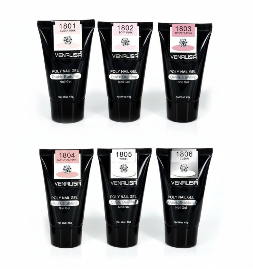 Kit Gel Poly Nail Venalisa - Transparent Extension d'Ongles - Saunders Cosmétiques