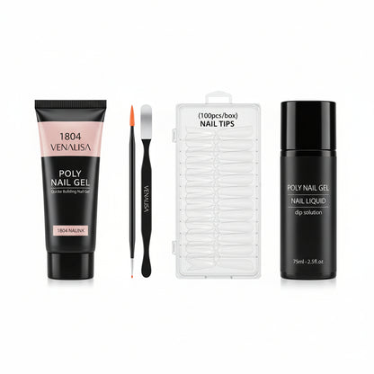 Kit Gel Poly Nail Venalisa - Transparent Extension d'Ongles - Saunders Cosmétiques