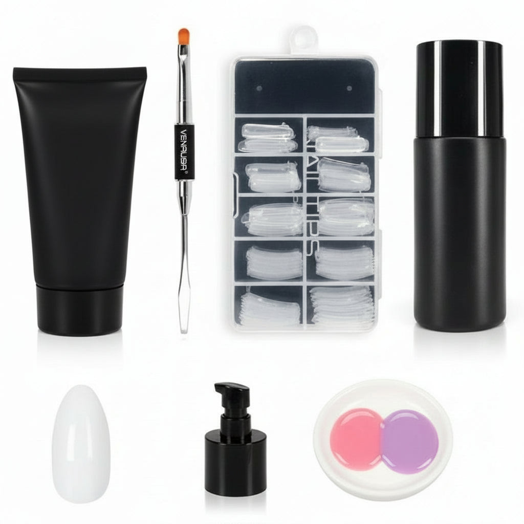 Kit Gel Poly Nail Venalisa - Transparent Extension d'Ongles - Saunders Cosmétiques