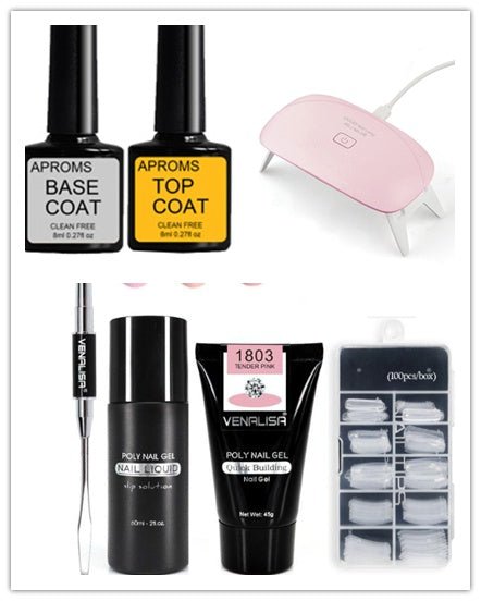 Kit Gel Poly Nail Venalisa - Transparent Extension d'Ongles - Saunders Cosmétiques