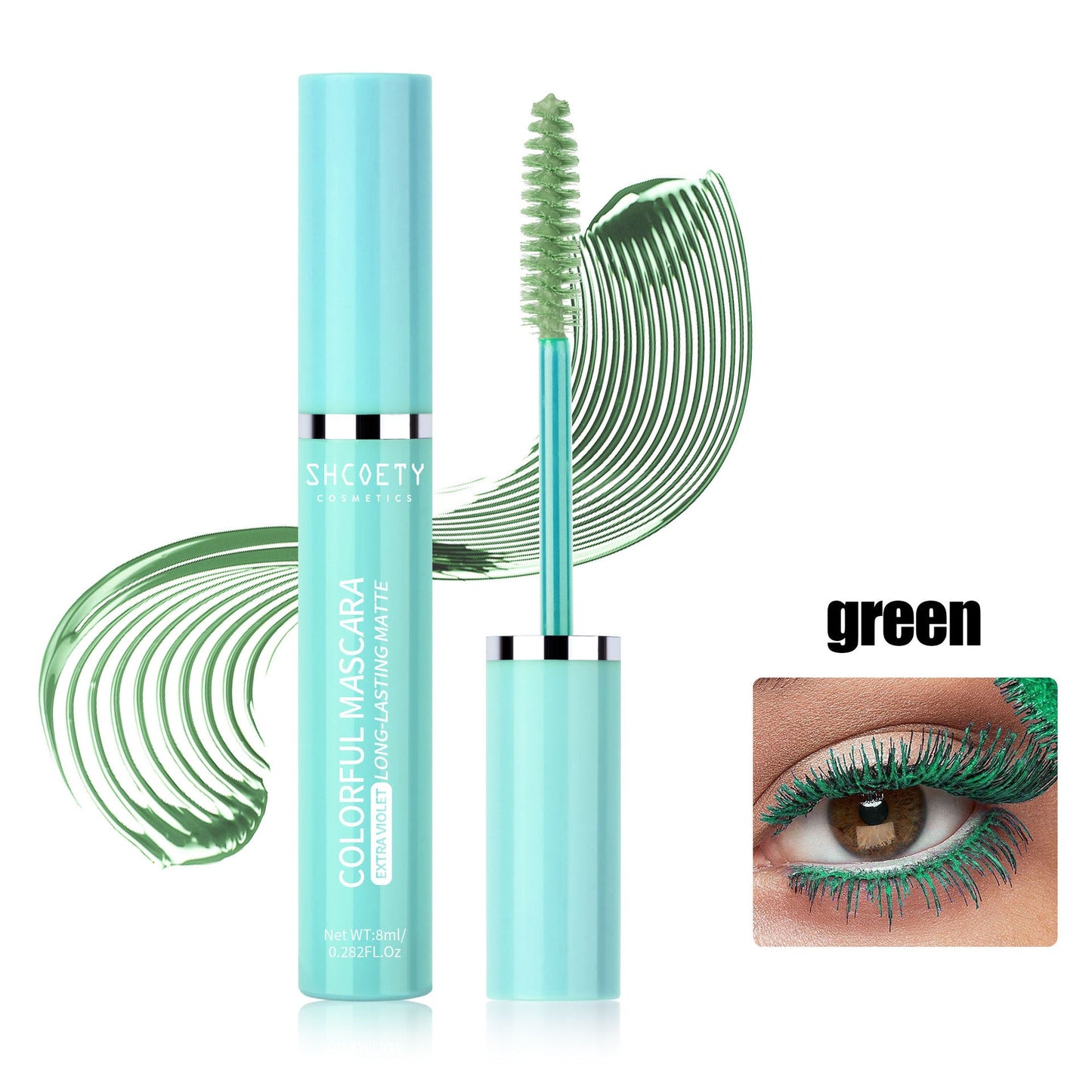 Mascara Coloré Waterproof Longue Tenue - Volume et Longueur - Saunders Cosmétiques