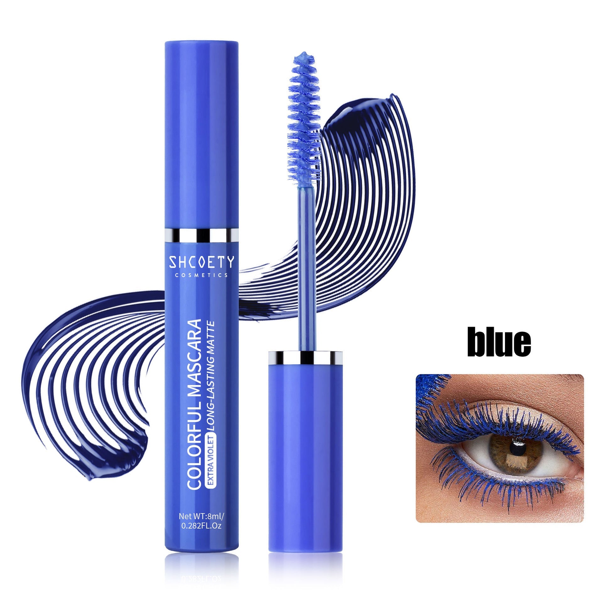 Mascara Coloré Waterproof Longue Tenue - Volume et Longueur - Saunders Cosmétiques