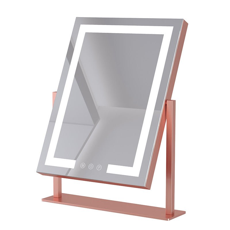 Miroir de Maquillage LED de Bureau - Lumineux Tactile avec Rotation 360° - Saunders Cosmétiques