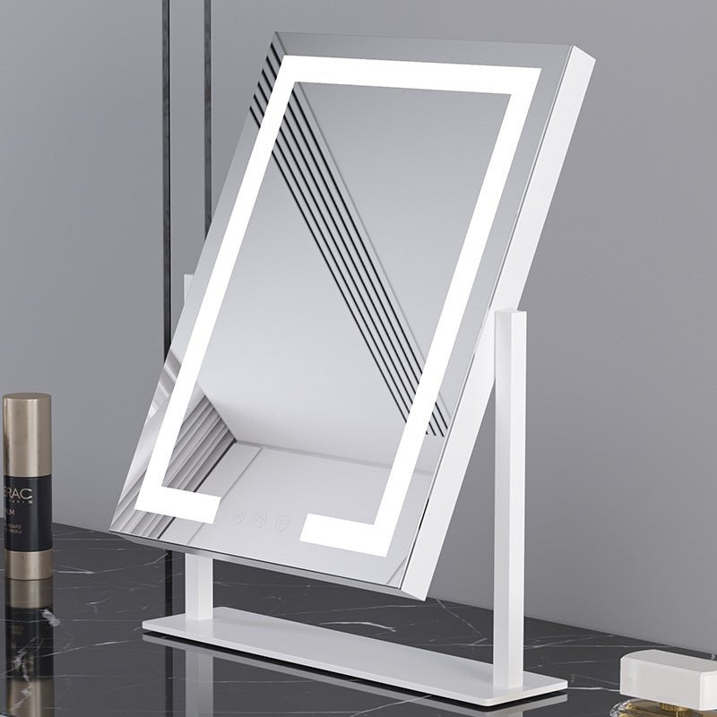 Miroir de Maquillage LED de Bureau - Lumineux Tactile avec Rotation 360° - Saunders Cosmétiques