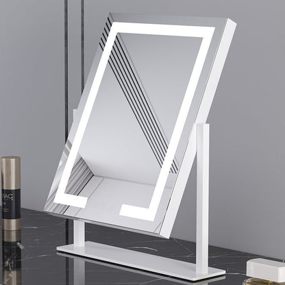 Miroir de Maquillage LED de Bureau - Lumineux Tactile avec Rotation 360° - Saunders Cosmétiques