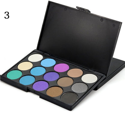 Palette 15 Fards à Paupières - Smoky Eyes Professionnel E15 - Saunders Cosmétiques