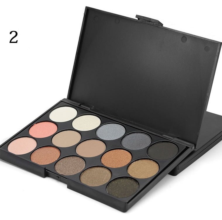 Palette 15 Fards à Paupières - Smoky Eyes Professionnel E15 - Saunders Cosmétiques