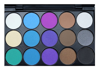 Palette 15 Fards à Paupières - Smoky Eyes Professionnel E15 - Saunders Cosmétiques