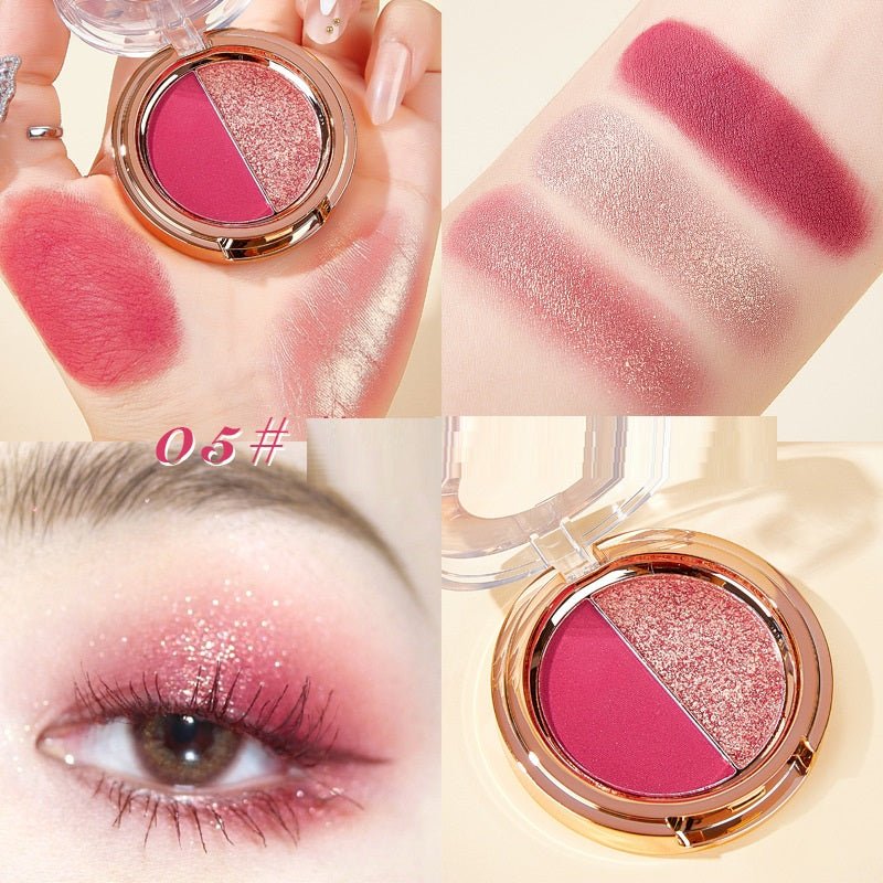 Palette Fard à Paupières Duo Mat Tangerine Or Paillettes - Saunders Cosmétiques