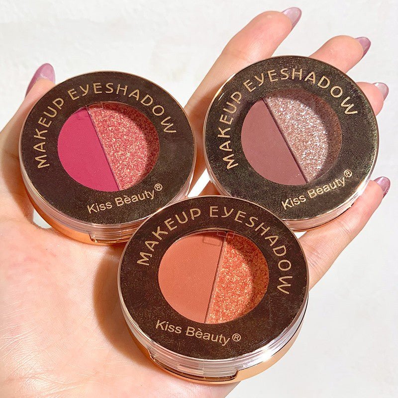 Palette Fard à Paupières Duo Mat Tangerine Or Paillettes - Saunders Cosmétiques