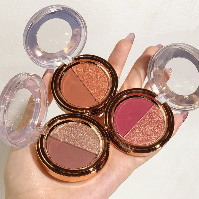 Palette Fard à Paupières Duo Mat Tangerine Or Paillettes - Saunders Cosmétiques