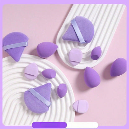 Set de 12 Éponges de Maquillage Professionnelles - Beauty Egg - Saunders Cosmétiques Violet
