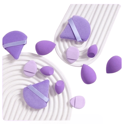 Set de 12 Éponges de Maquillage Professionnelles - Beauty Egg - Saunders Cosmétiques Mauve