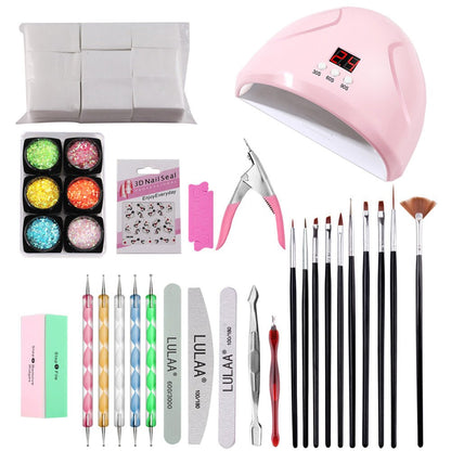Set Manucure Professionnel - Poudre Ongles, Limes et Strass Décoratifs - Saunders Cosmétiques