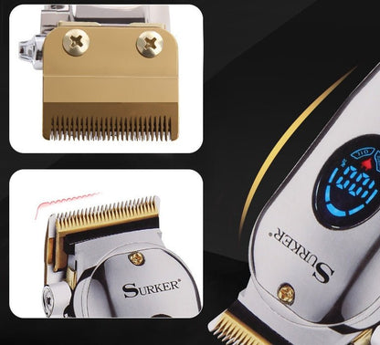 Tondeuse Professionnelle Rechargeable | Acier Inoxydable - Saunders Cosmétiques