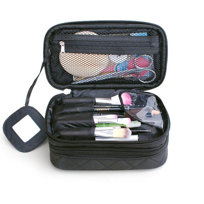 Trousse Cosmétique Double Imperméable Portable - Sac Maquillage Voyage - Saunders Cosmétiques