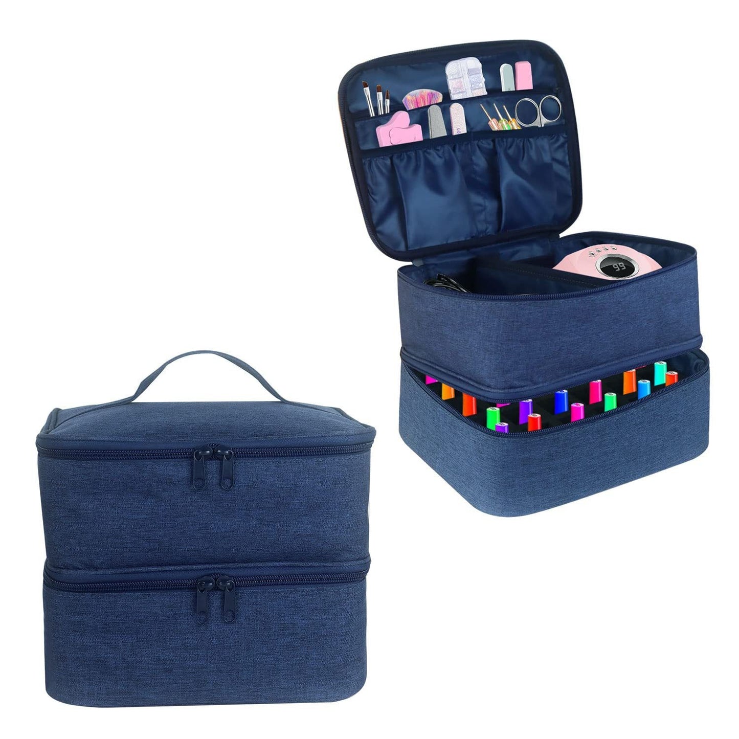 Trousse de Rangement pour Vernis à Ongles - Organisateur Cosmétique Manucure - Saunders Cosmétiques