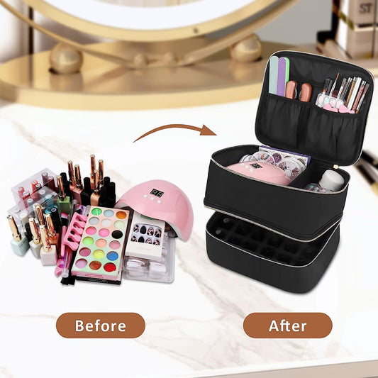 Trousse de Rangement pour Vernis à Ongles - Organisateur Cosmétique Manucure - Saunders Cosmétiques